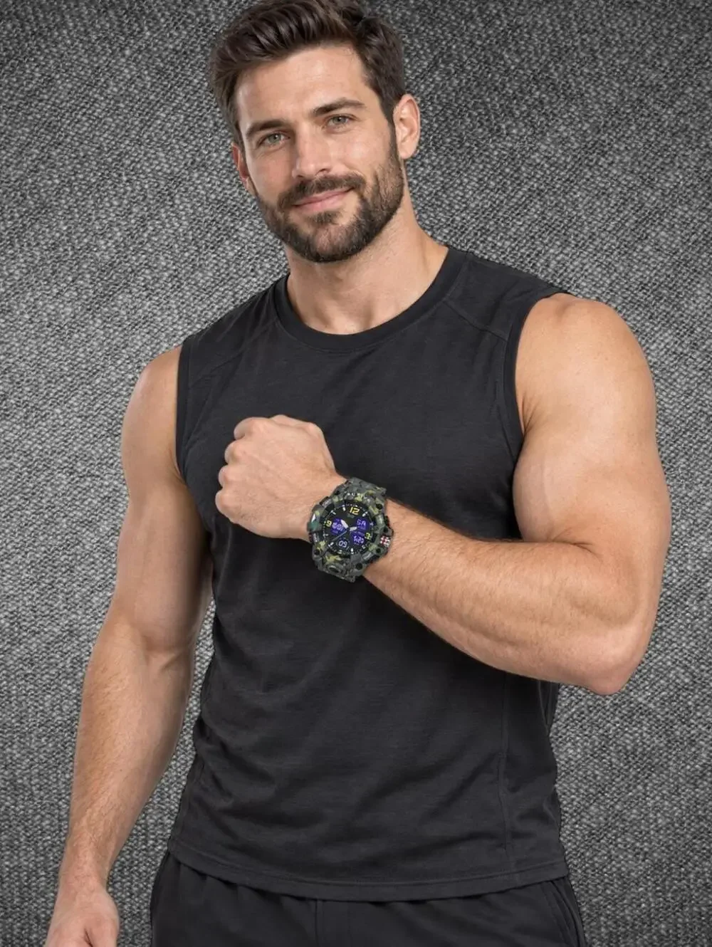 NWT Activa Decus X Invicta 49mm Camo Analog Digital Watch